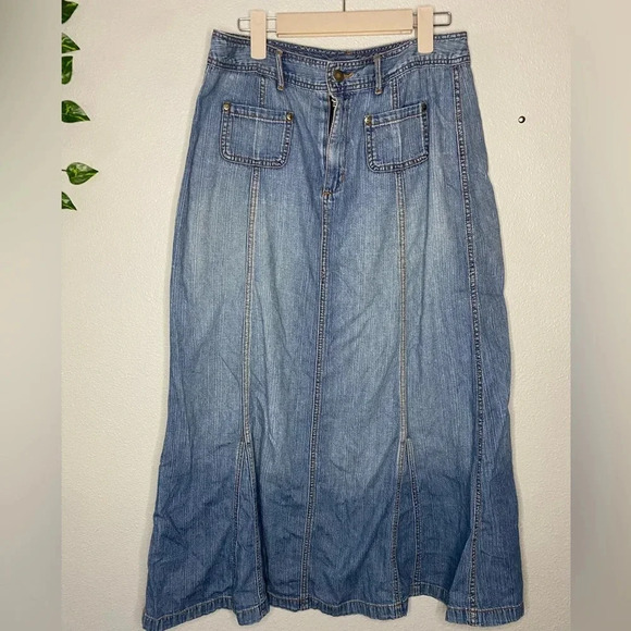 Chico’s Maxi Length Denim Skirt - Picture 2 of 6